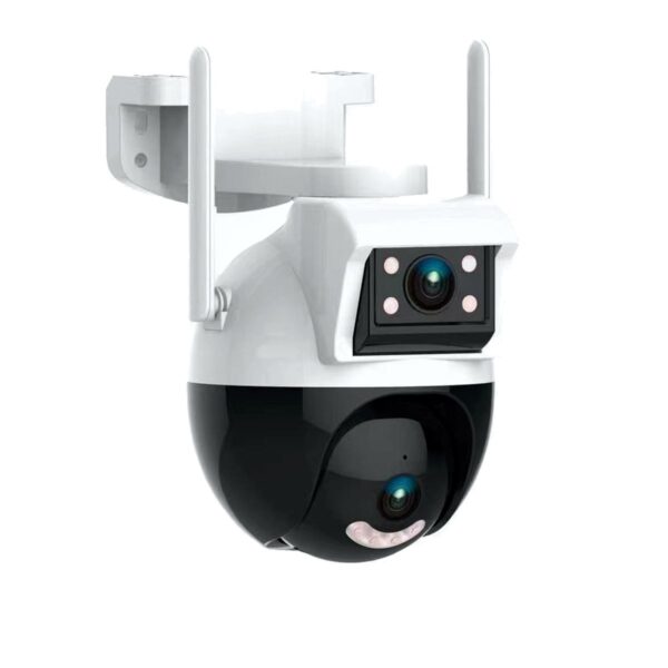 Camara De Seguridad Doble Lente 2+2mpx WIFI PTZ 360 grados Para Interiores y Exteriores