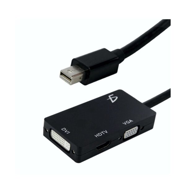 Adaptador 3 En 1 Mini Dp Displayport A Hdmi Vga Dvi Compatible Con Mac