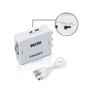 Adaptador Convertidor de VGA Con Audio A RCA