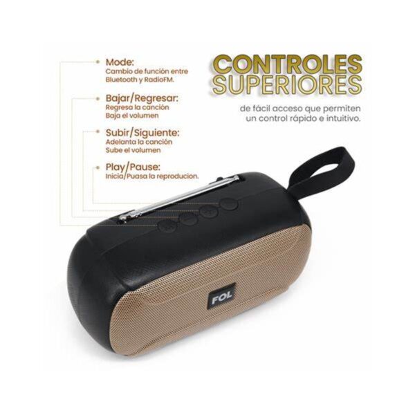Bocina Bluetooth Con Radio FM y Antena
