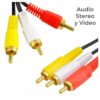 Cable Rca Macho a Macho 1.5 Metros Audio Estéreo y Video