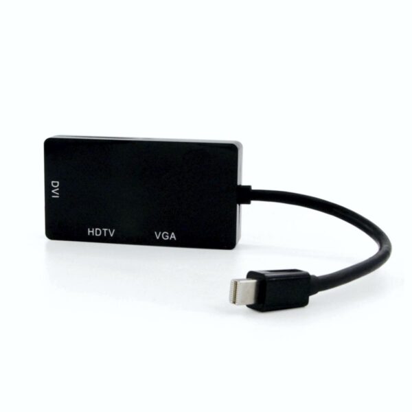 Adaptador Mini DisplayPort 3 en 1 a HDMI, VGA y DVI Compatible con Mac