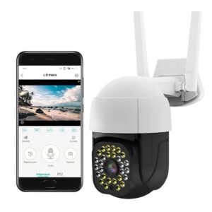 Camara IP WIFI Uso Interior o Exterior 3mpx Audio 2 Vías PTZ Compatible con Android o Iphone