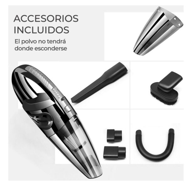 Aspiradora Portátil Recargable Inalámbrica Para Auto Incluye Accesorios