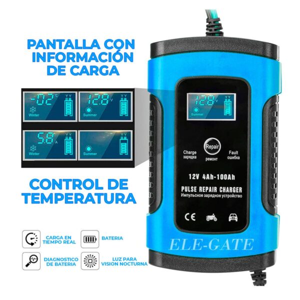 Cargador De Baterías 12v De Auto Moto Aquamoto