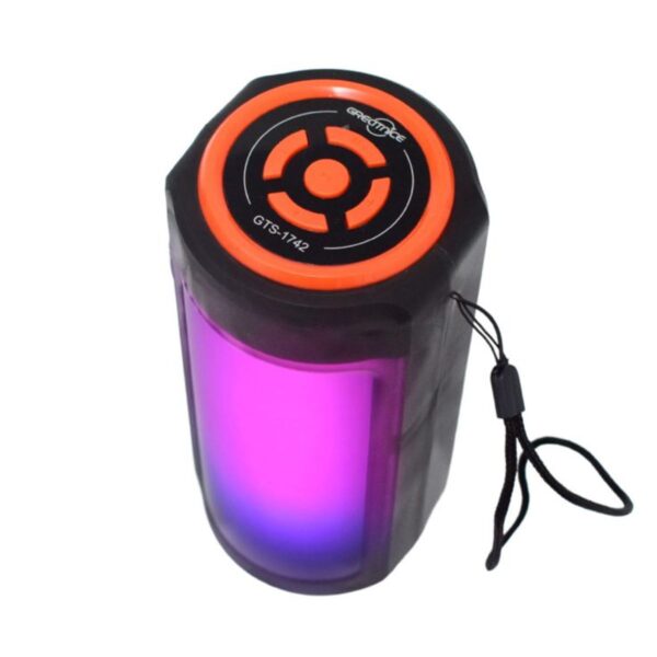 Bocina Bluetooth Portátil con Luces Tipo Flama