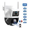 Camara De Seguridad Doble Lente 2+2mpx WIFI PTZ 360 grados Para Interiores y Exteriores