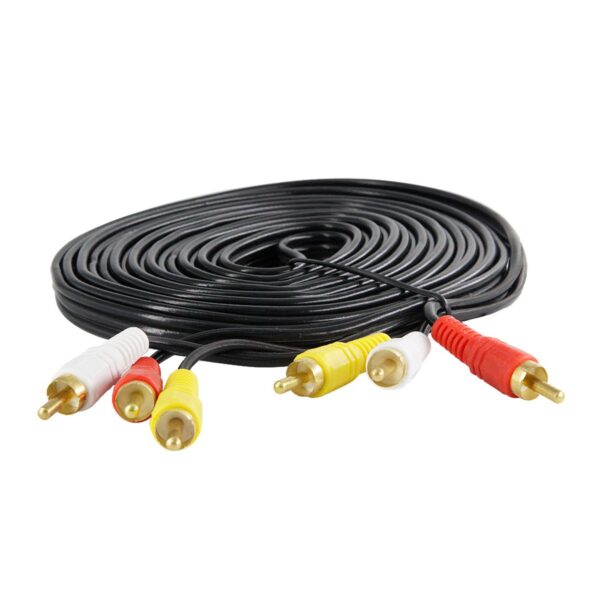 Cable Rca Macho a Macho 1.5 Metros Audio Estéreo y Video