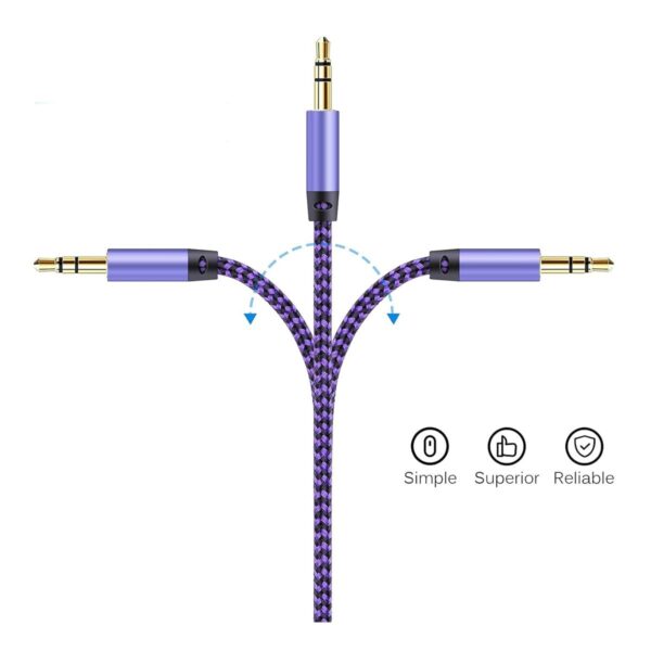 Cable de Audio Auxiliar 3.5mm a 3.5mm de 1 Metro