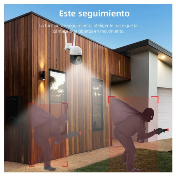 Camara IP WIFI Uso Interior o Exterior 3mpx Audio 2 Vías PTZ Compatible con Android o Iphone