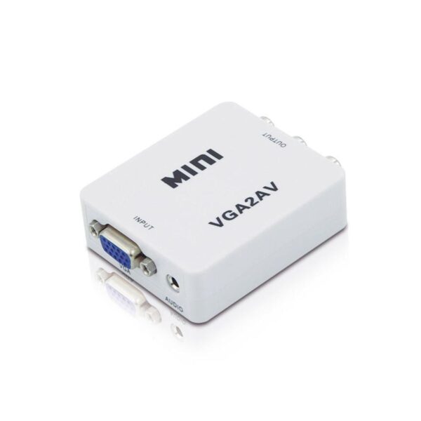 Adaptador Convertidor de VGA Con Audio A RCA