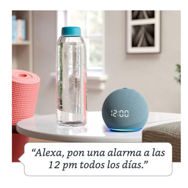 Amazon Echo Dot con Reloj 4a Generacion Blanca