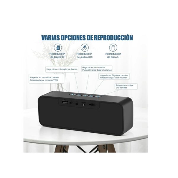 SALDO Bocina Bluetooth 5.0 Portátil Doble Altavoz