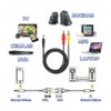 Cable Adaptador de Audio RCA a Auxiliar 3.5 mm