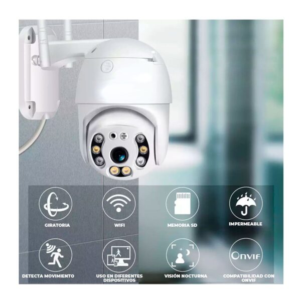 Camara WIFI PTZ Para Exteriores 2mpx FullHD Celular o PC