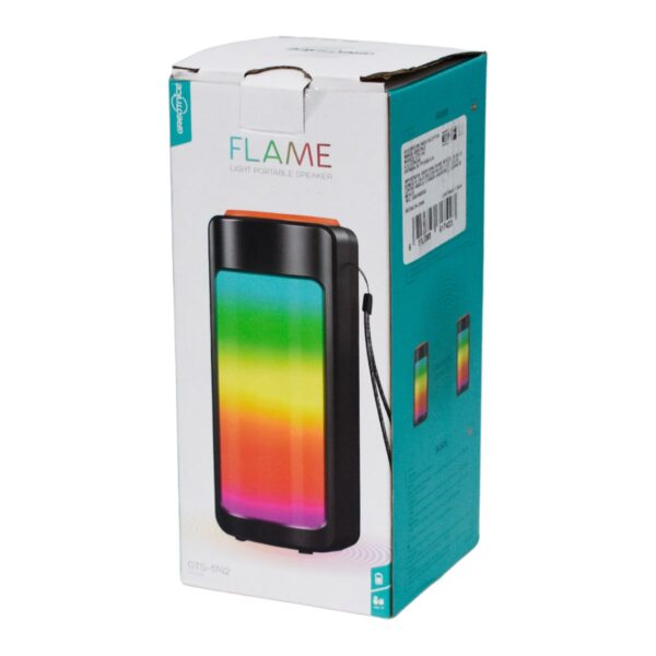 Bocina Bluetooth Portátil con Luces Tipo Flama