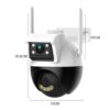 Camara De Seguridad Doble Lente 2+2mpx WIFI PTZ 360 grados Para Interiores y Exteriores