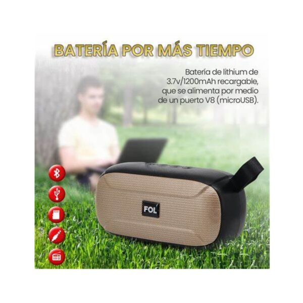 Bocina Bluetooth Con Radio FM y Antena