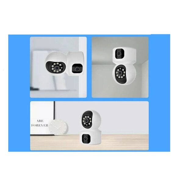 Camara De Seguridad Doble Lente HD 1080p WIFI PTZ 360 grados Android Iphone