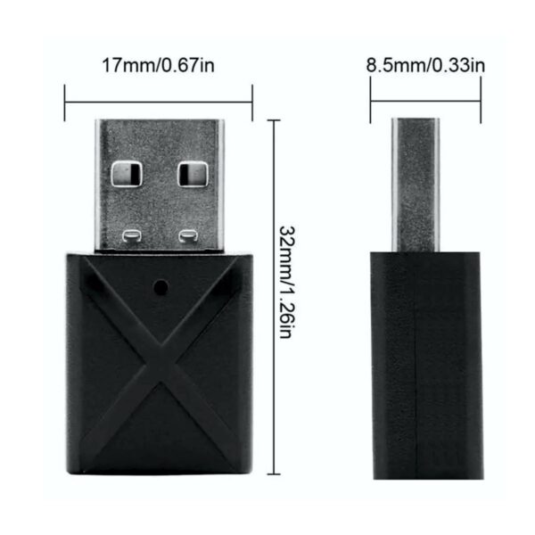 Receptor y Transmisor de Audio Bluetooth 5.0 Tamaño Compacto