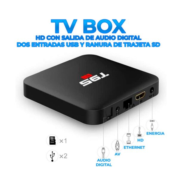 Smart TV BOX Android WIFI 2.4g + 5g 2/16gb