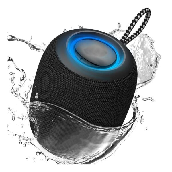 Bocina Bluetooth con Luz LED  Antisalpicaduras Diseño Portátil y Conectividad Total