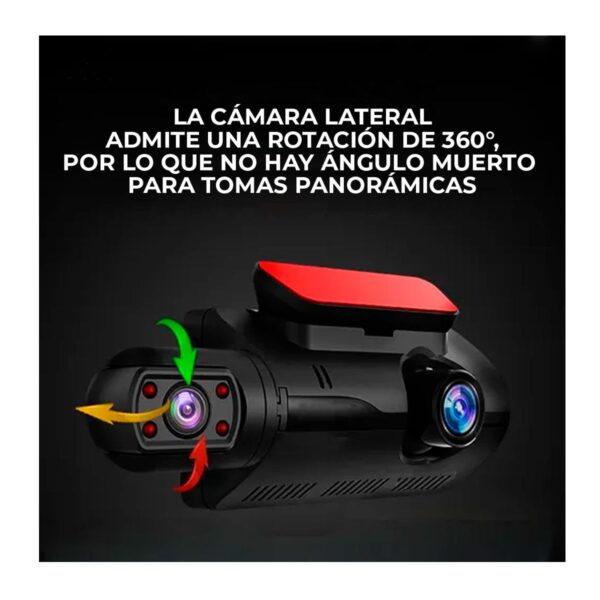 Camara Dashcam Para Autos Doble Lente Grabacion Frontal e Interna 1080p + 480p