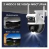 Camara De Seguridad Doble Lente 2+2mpx WIFI PTZ 360 grados Para Interiores y Exteriores