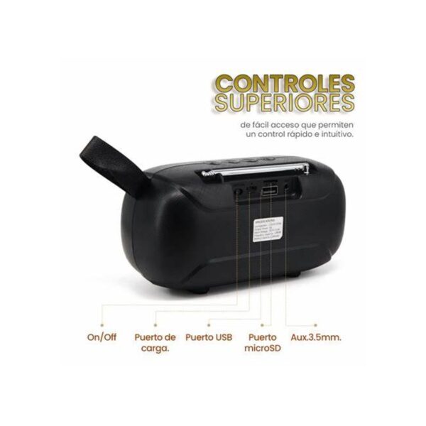 Bocina Bluetooth Con Radio FM y Antena