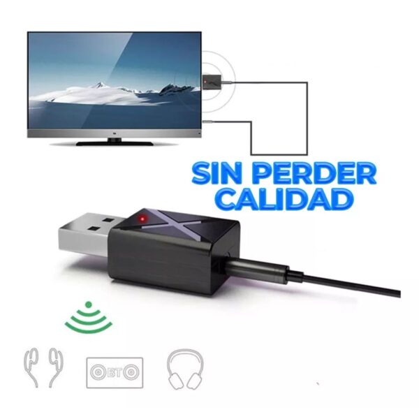 Receptor y Transmisor de Audio Bluetooth 5.0 Tamaño Compacto