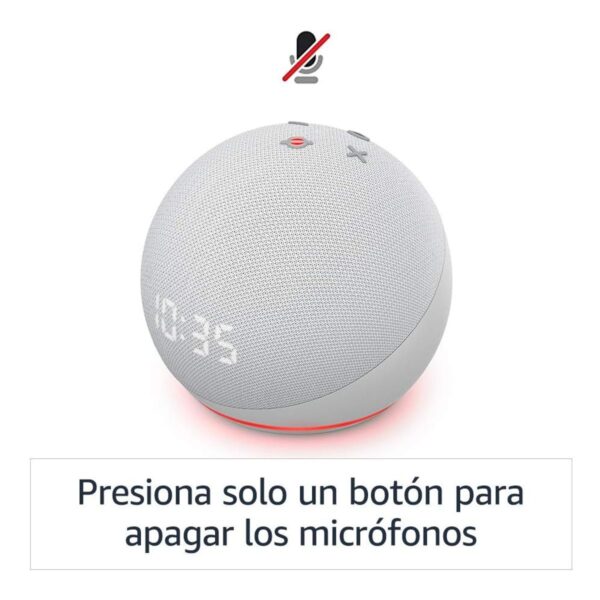 Amazon Echo Dot con Reloj 4a Generacion Blanca
