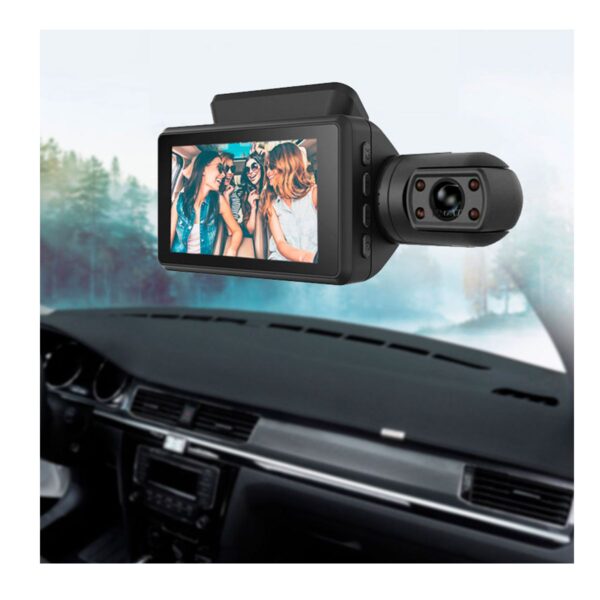 Camara Dashcam Para Autos Doble Lente Grabacion Frontal e Interna 1080p + 480p