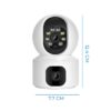 Camara De Seguridad Doble Lente HD 1080p WIFI PTZ 360 grados Android Iphone