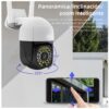 Camara IP WIFI Uso Interior o Exterior 3mpx Audio 2 Vías PTZ Compatible con Android o Iphone