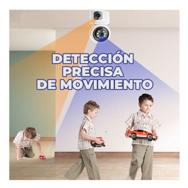 Camara De Seguridad Doble Lente HD 1080p WIFI PTZ 360 grados Android Iphone