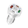 Multicargador de Celular Para Automovil QC3.0 PD 20W USB3.1A Tipo C