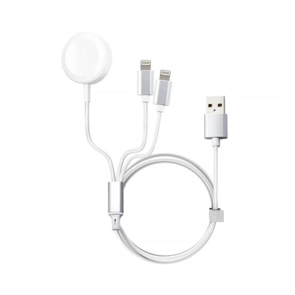 Cable De Usb Lightning 3 En 1 Compatible Con Iwatch series 1-7 Iphone