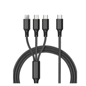 Cable De Carga Rapida 3 En 1 Tipo C A Lightning Microusb Y Tipo C