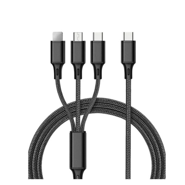 Cable De Carga Rapida 3 En 1 Tipo C A Lightning Microusb Y Tipo C