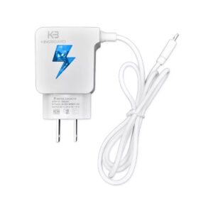 Cargador Kingboard Con Cable Micro USB V8 y Dos Puertos USB