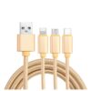 Cable de Carga 3 en 1 Micro USB Tipo C Lightning