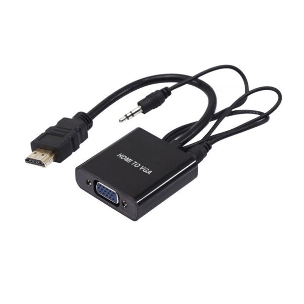 Adaptador De Hdmi A Vga Con Audio 1080p