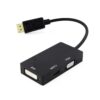 Adaptador 3 En 1 dE DisplayPort Macho a HDMI/DVI/VGA Hembra