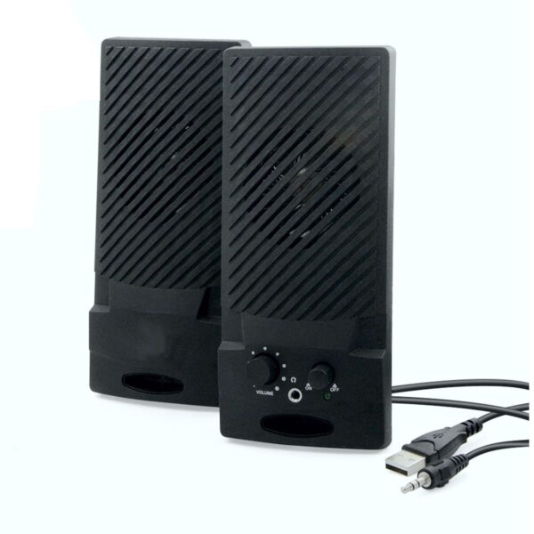 Bocinas De Escritorio Para Computadora Sonido Estereo Conexion USB y 3.5mm