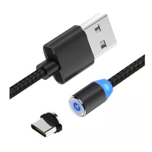 Cable Magnético USB Tipo C 1 metro color negro