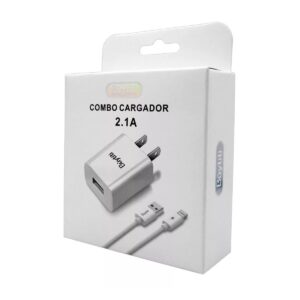 Combo Cable Lightning y Cargador USB Compatible con Iphone 2.1a 5V
