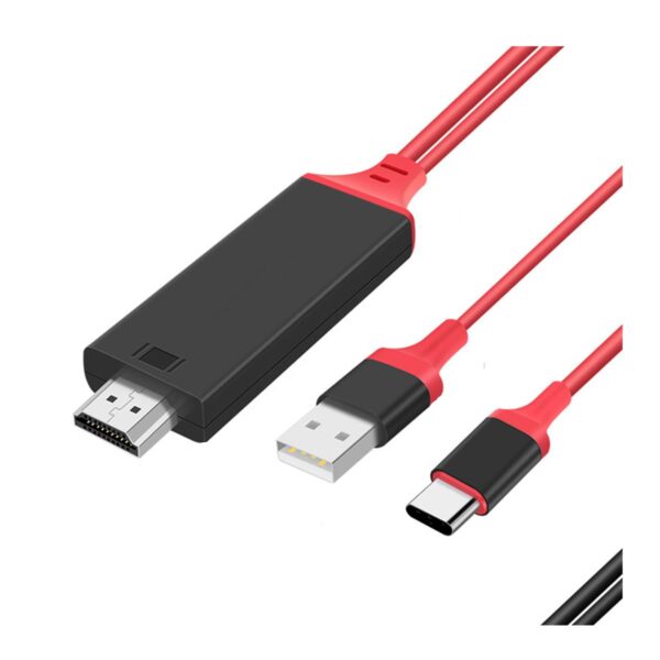 Cable Adaptador De Usb Tipo C A Hdmi Compatible Con Celulares Pc Mac