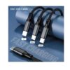 Cable De Carga Rapida 3 En 1 Tipo C A Lightning Microusb Y Tipo C