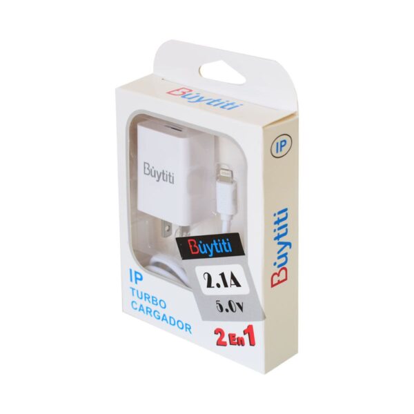 Combo Cable Lightning  y Cargador 2.1A 5V Compatible con Iphone