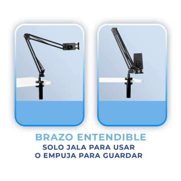 Soporte Universal de Brazo Articulado De Mesa o Escritorio Para Tablet